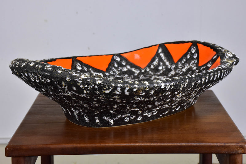 Vintage ceramic fruit bowl from Vallauris, France