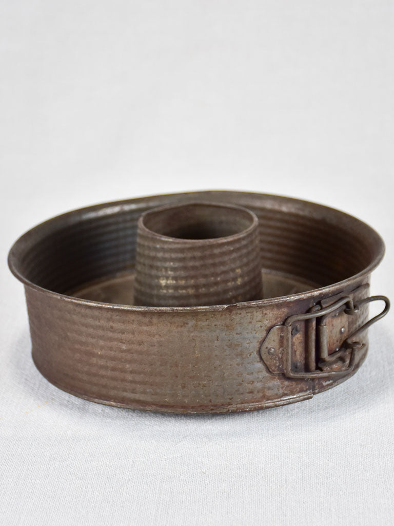 Antique French cake tin, wonderfully timeworn