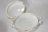 Superb vintage Limoges dinnerware set - white with floral border and gold trim