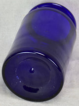 Antique French cobalt blue glass apothecary jar