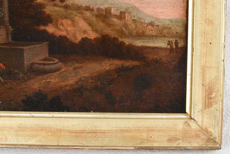 Oil Painting Depicting Romantic Italian Scene