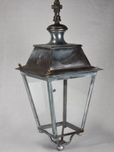 Antique French lantern with silver patina 26¾"