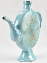 Modern blue vase with eye flowers 15"