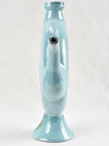 Modern blue vase with eye flowers 15"