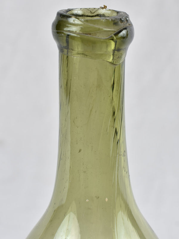 Nineteenth-century thick glass wine bottle