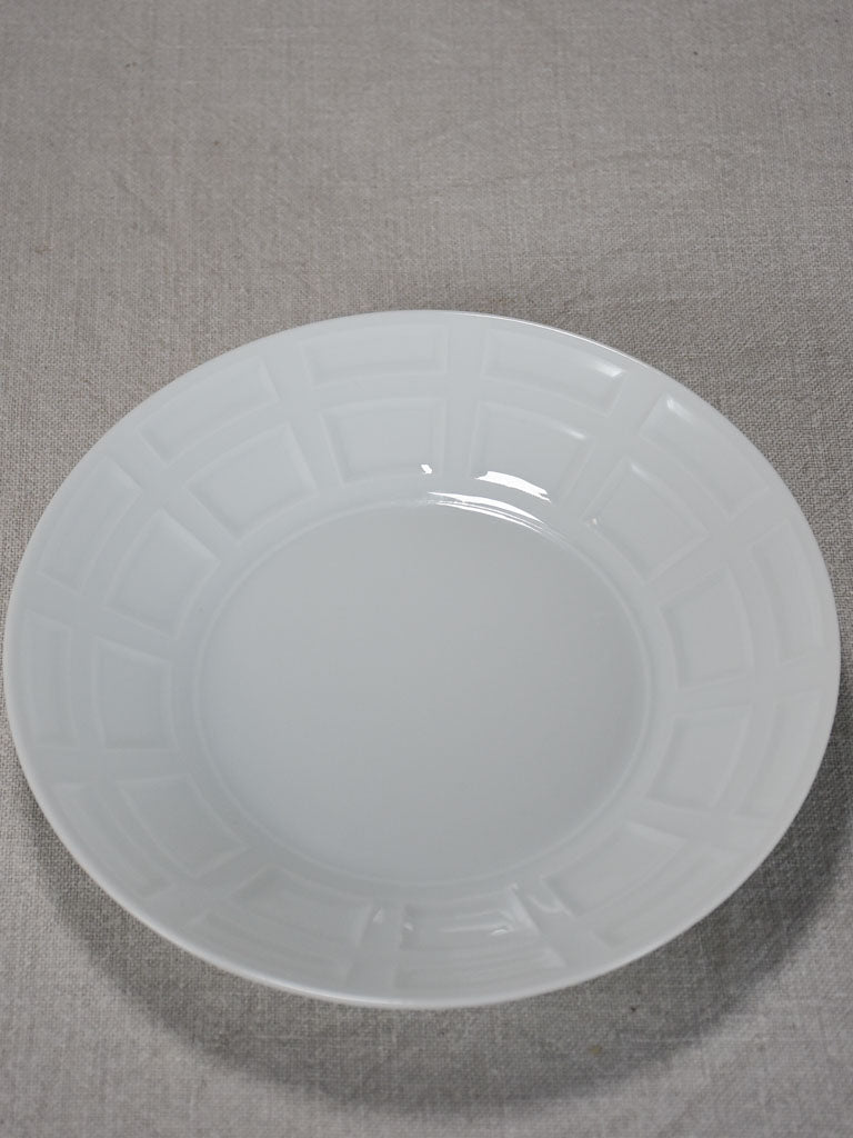 Set of ten superb vintage Bernardaud Limoges bowls - white Naxos 9"