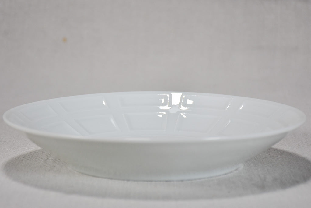Set of ten superb vintage Bernardaud Limoges bowls - white Naxos 9"