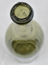 French-blown vineyard glass bottle, 1800s