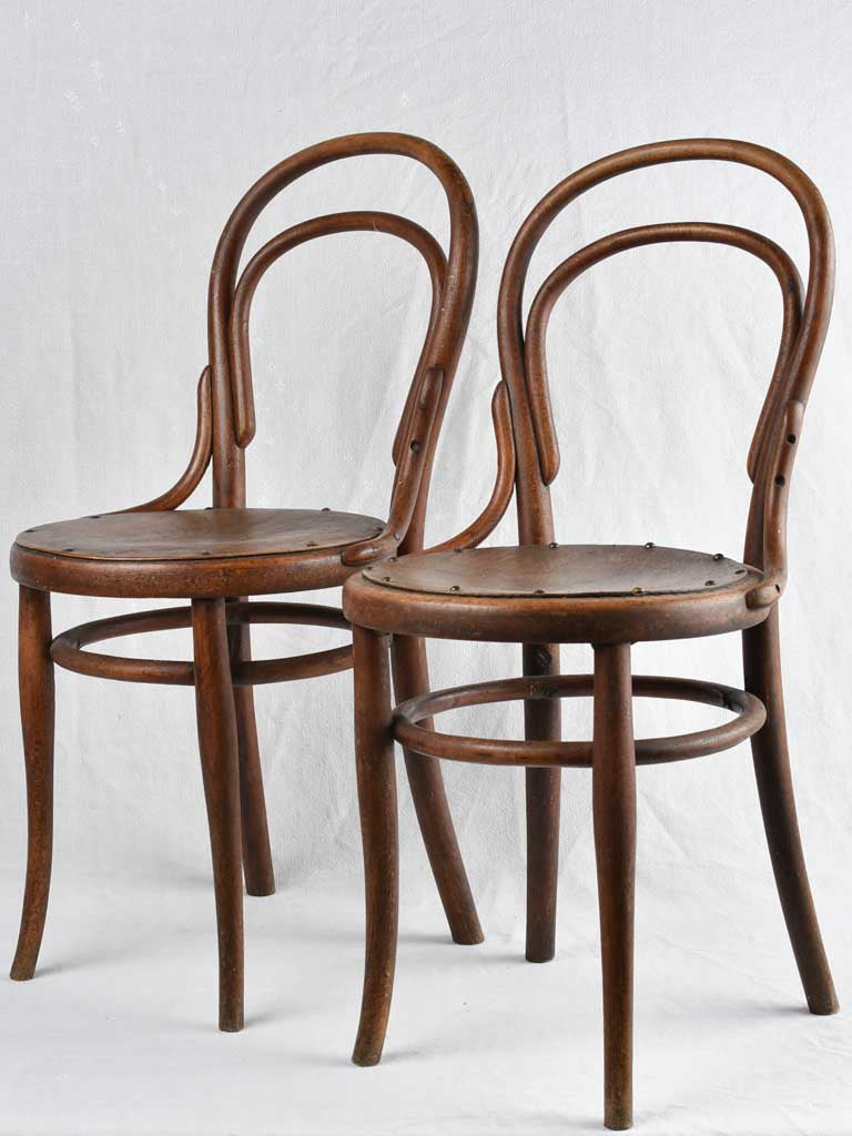 Pair of early 20th century bentwood bistro chairs