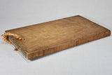 Rustic French cutting board with rope 11½" x 19¾"