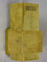 Pair of Høvik Lys vintage wall sconces - rectangular gold 9"