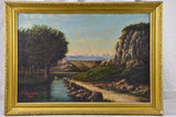 Late 19th Century French landscape painting in original frame 25¼" x 18"