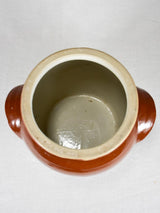 Unusual glazed 20th-century earthenware pot