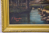 Late 19th Century French landscape painting in original frame 25¼" x 18"