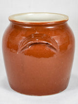 Antique brown-colored French cooking pot