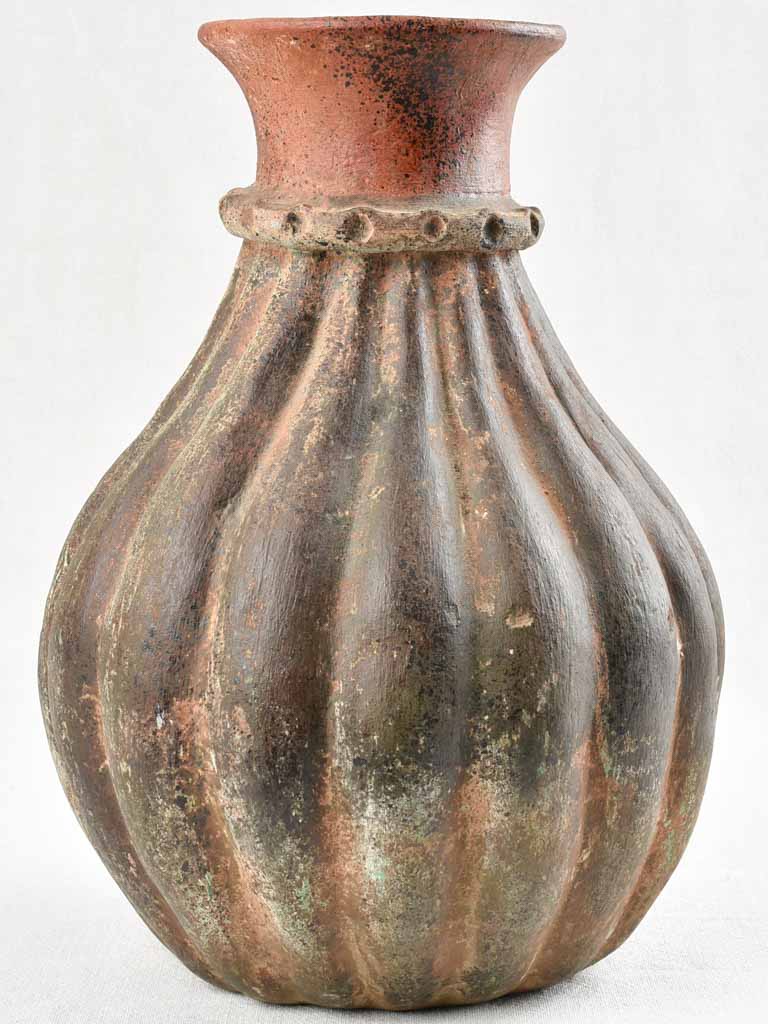 Rustic ceramic antique vase, potentially African