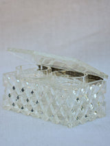 Vintage French jewelry box with two compartments - plexiglass