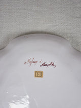 Vintage decorative hand painted antique French plate 10¼"