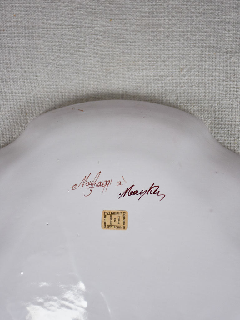Vintage decorative hand painted antique French plate 10¼"