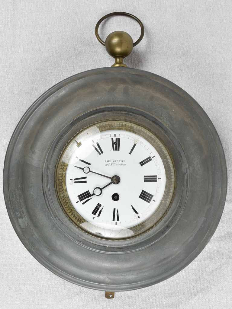 Decorative ancient French bistro styled timepiece