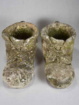 Pair of vintage garden planters in the shape of boots 17¼"