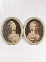 Pair of 19th century oval portraits 25½"