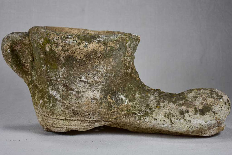 Pair of vintage garden planters in the shape of boots 17¼"