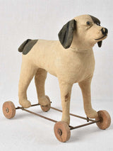 Late 19th century dog pull-toy - fabric