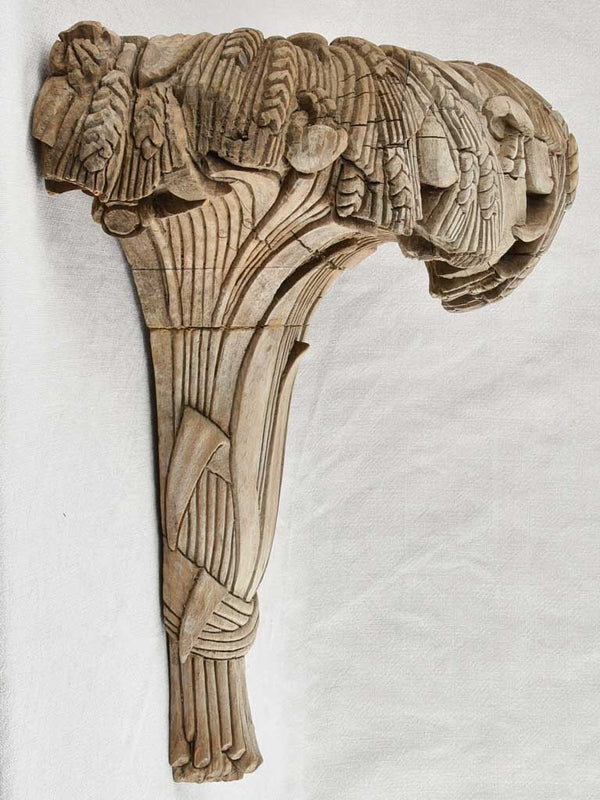 Carved wall light / console - wheat 19¾"