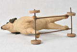 Late 19th century dog pull-toy - fabric