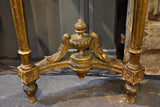 Louis XVI demilune console table with marble top