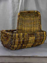 Two vintage French baskets from a boulangerie