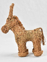 French country style straw donkey