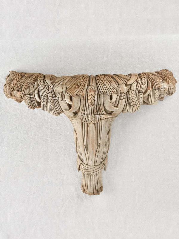 Carved wall light / console - wheat 19¾"