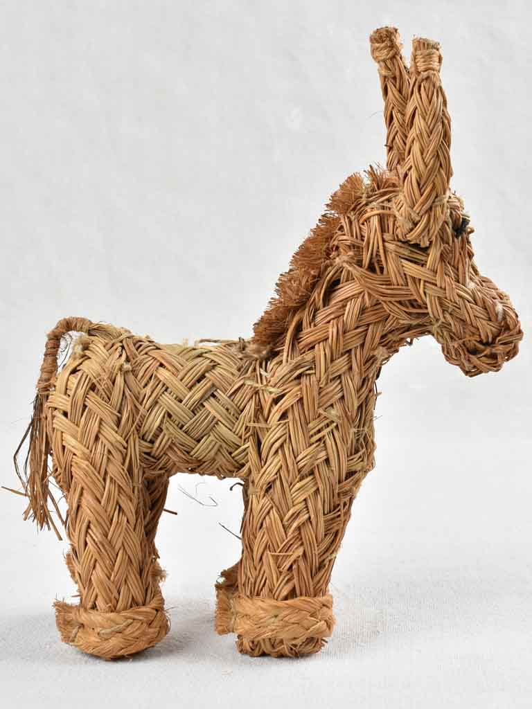 Straw-made donkey from the 50s