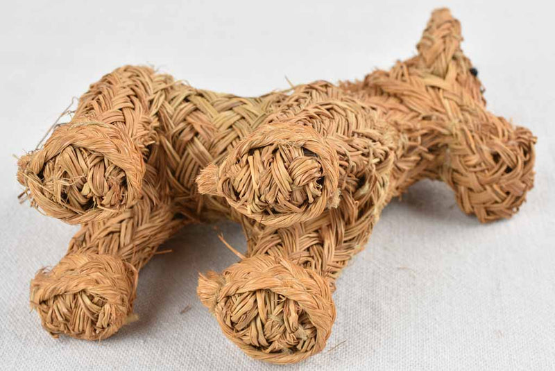 Charming straw figurine of donkey