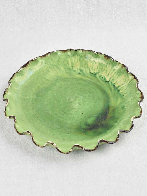 Vintage French Dieulefit Ceramic Cake Platter
