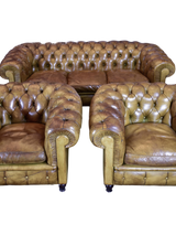 Vintage Italian Poltrona Frau Chesterfield sofa