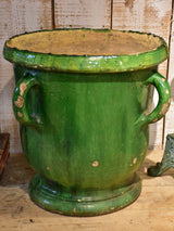 19th century French Castelnaudary Jardiniere with green glaze