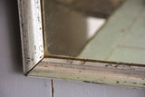 Large rectangular mirror with silver frame from the 1940's