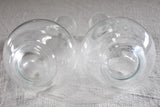 Pair of modern glass carafes 9"