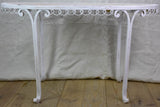 RESERVED SS Oval French garden table with perforated metal 22¾" x 38¼"