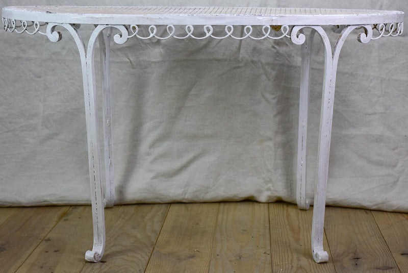 RESERVED SS Oval French garden table with perforated metal 22¾" x 38¼"