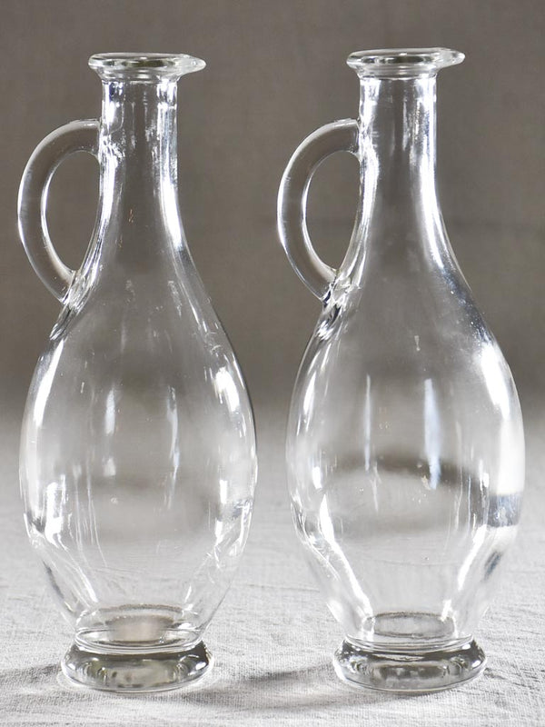 Antique Glass Oil and Vinegar Pitchers