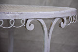 RESERVED SS Oval French garden table with perforated metal 22¾" x 38¼"