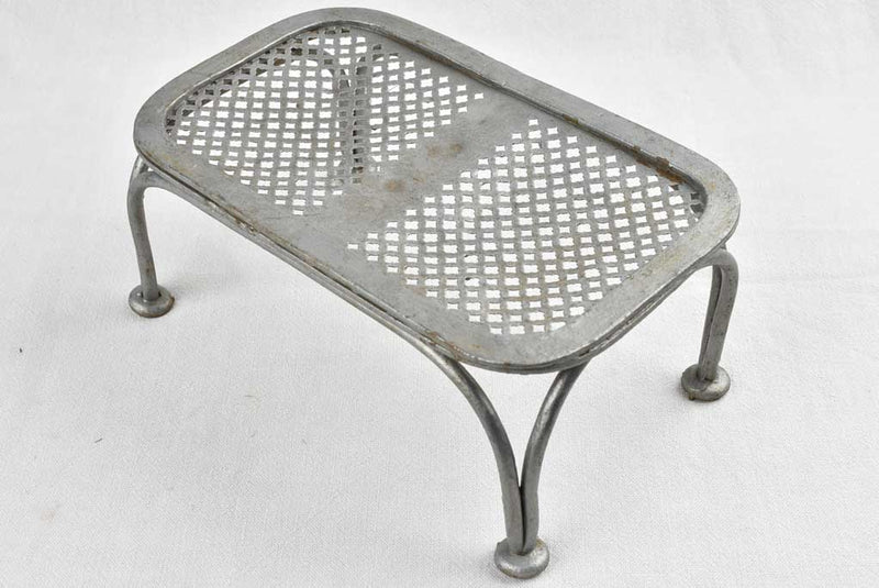 Pair of antique wrought iron garden footrests 12½"