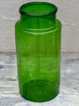 Antique French green glass jar 13 ½"