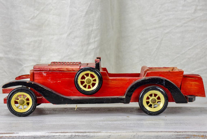 Wooden 1950s antique French automobile toy