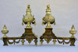 Pair of 19th century bronze fireplace decorations