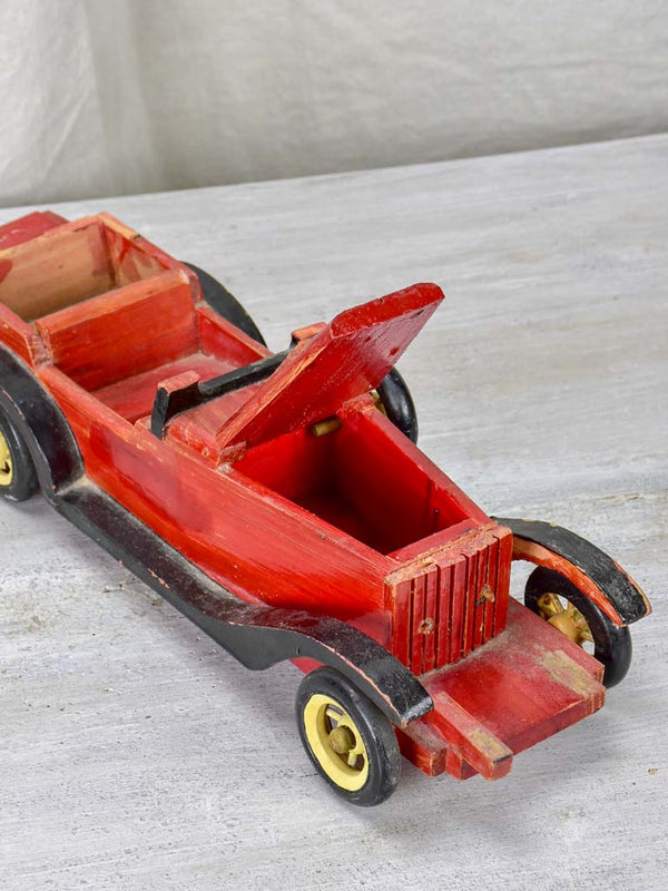 Antique French red toy car